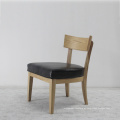 Mobiliário de madeira Design moderno Cadeiras de madeira maciça com couro macio